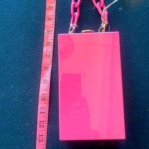 FUN plastic tote w/chain handle💖see pic for measurements!